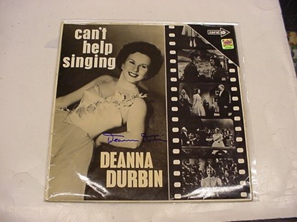 DEANNA DURBIN - CAN´T HELP SINGING - S ORIGINÁL PODPISEM